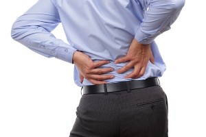 an office worker with back pain