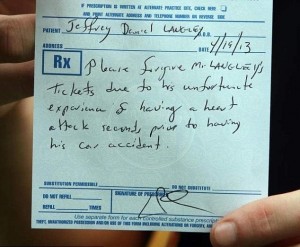 an example of a fake doctor's note